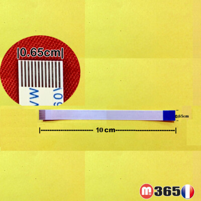 Nappe (câble Ruban) 12 Pins 10cm X 0.65cm - Connecteur Universel Pour Ordinateurs - Neuf