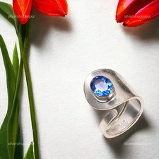 Tanzanite Gemstone Stackable Handmade Ring Je...