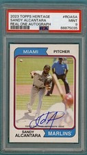 2023 Topps Heritage Sandy Alcantara Real One Autographs #ROASA PSA 10! Marlins!