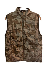 Boys Size L Camo Vest Fleece Lined Sportrax Active Performance Gear zipper
