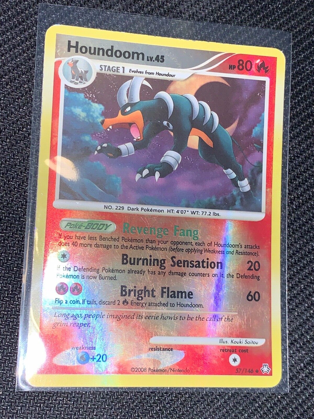 Houndoom 57/146 English Reverse Holo Foil - DP legends Awakened Booster Box Poke