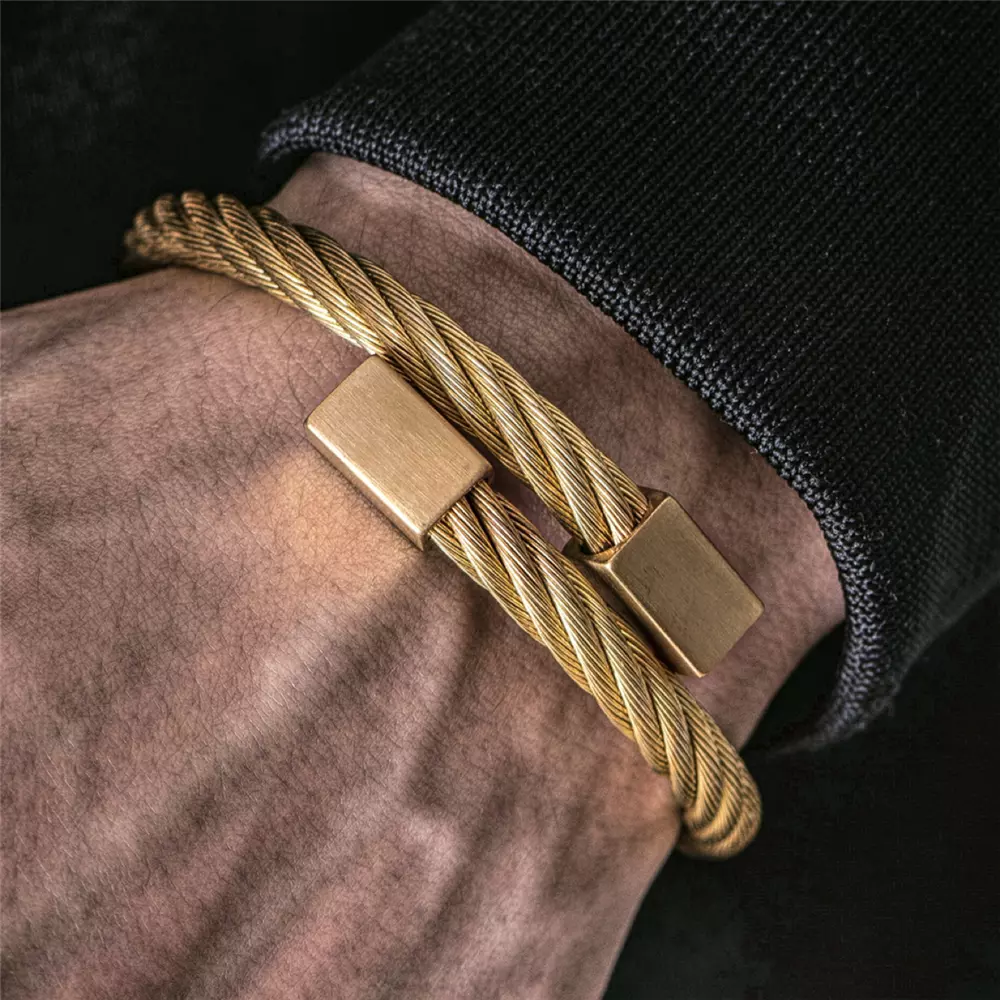 Mens open store cuff bracelet