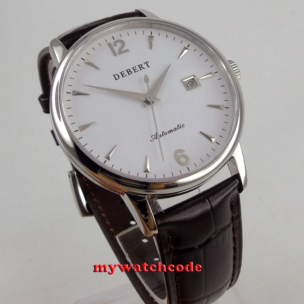 41mm Debert white dial sapphire glass ST1612 Mechanical automatic