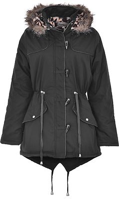 Ladies FUR OVERSIZED HOOD PARKA Girl Vivi Women DUFFLE JACKET COAT  FISHTAIL10-20 UK