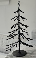 LARGE Pottery Barn BRONZE SCULPTED TREE RUSTIC DECOR Holiday Reindeer Table Top