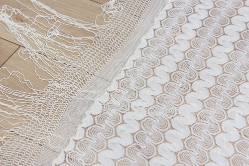 Scarf Ethnic Shawl Uzbek Fabric 3.84' x 4.00' Vintage Fast Shipment 15944 - Picture 12 of 24