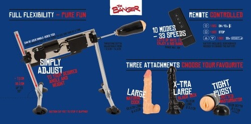 "The Banger" Double-sided Fucking Machine strombetriebene Sex Maschine Sextoy - Bild 13 von 14