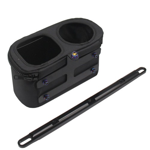 Motorcycle Handlebar Crossbar Storage Bag Organizer Cup Holder Key