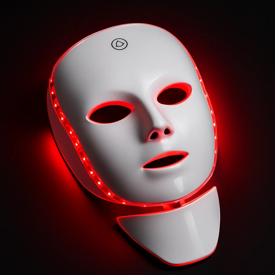 7 Colors Photon Facial LED Mask Red Light Therapy Anti Aging Face Neck Beauty - Image 2 of 4