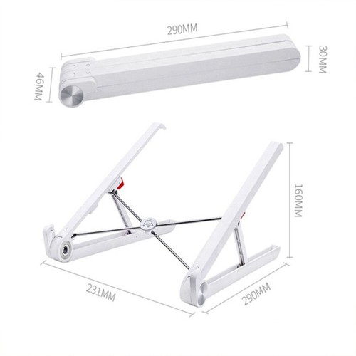 Multi-Angle Laptop Riser Adjustable Notebook Stand Aluminum Laptop Tablet Stand - Afbeelding 11 van 11
