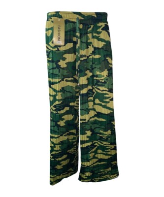 Palazzohose Damen Camouflage Print ausgestellt weites Bein 