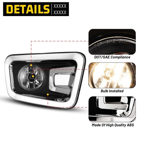 Halogen Fog Light Kit With Clear Lens For 2016-2019 Nissan Titan and Titan XD - Picture 2 of 3
