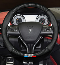 15 Carbon Fiber Car Steering Wheel Cover Black For Maserati Round Universal
