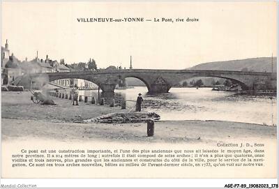 AGEP7-89-0670 - VILLENEUVE-sur-YONNE - the bridge - right bank