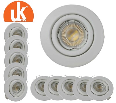 LED Deckeneinbaustrahler GU10 schwenkbar Strahler IP20 dimmbar 6W/8W 10 Stück