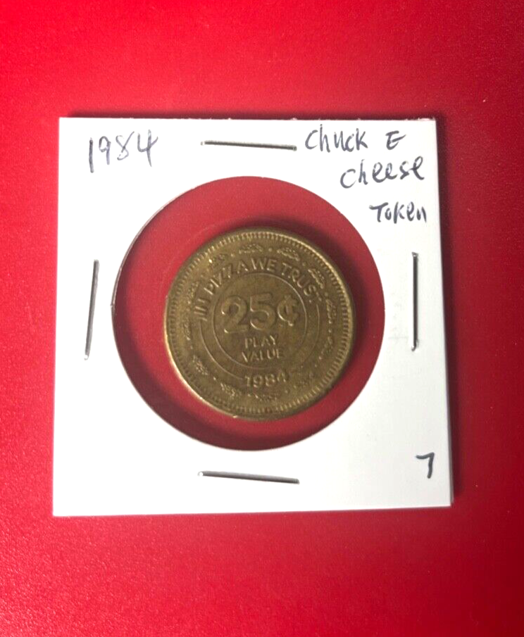 Vintage 1984 Chuck E. Cheese 25 Cents Game Token | eBay