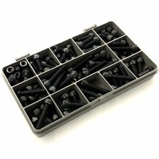 90 ASSORTED M6 HIGH TENSILE SELF COLOUR BLACK SOCKET HEAD CAPS BOLTS SCREW KIT