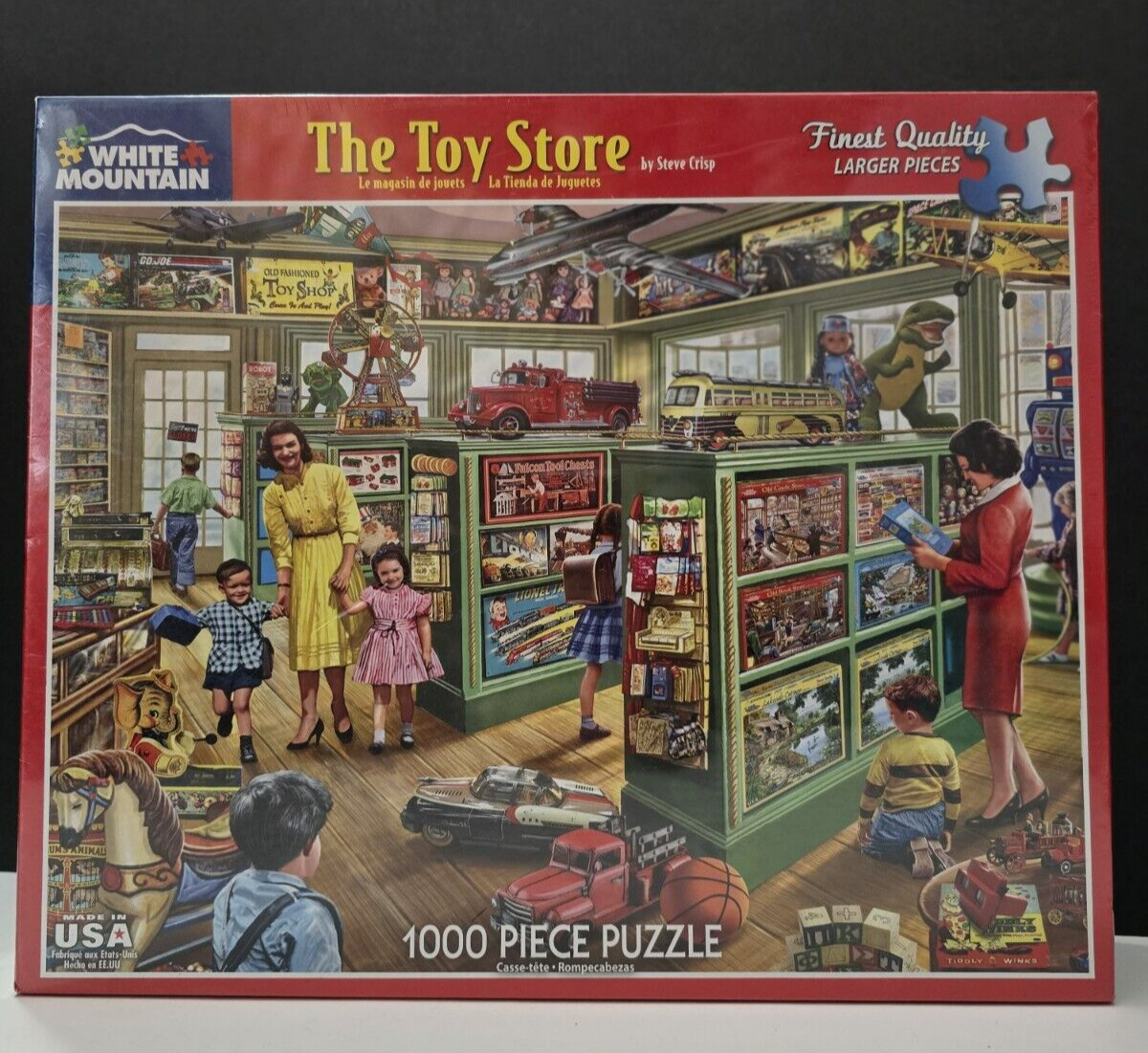 White Mountain 1000 Piece Puzzle The Toy Store By Steve Crisp NEW Sealed