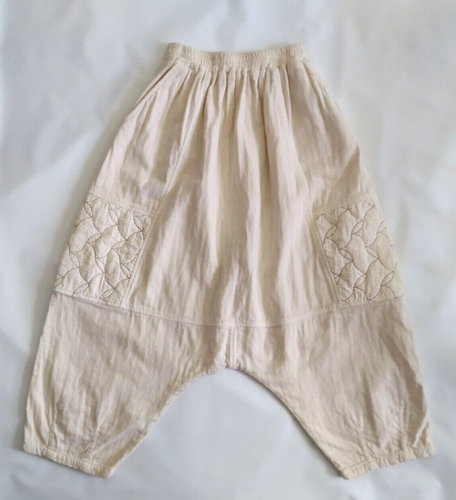 Atelier Delphine Pants XS Cream White Embroydered Pockets Yoga