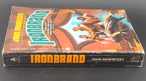 Ironbrand John Morressy Iron Angel Trilogy 1984 paperback Fantasy Cover art sd - Imagen 3 de 6
