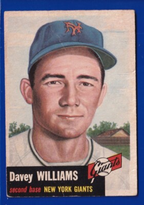DAVEY WILLIAMS giants 1953 TOPPS #120 GOOD