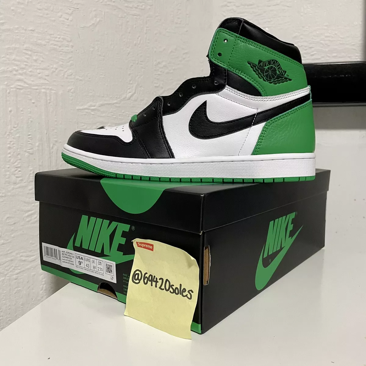 Nike Air Jordan 1 High OG Lucky Green UK 8.5 | eBay