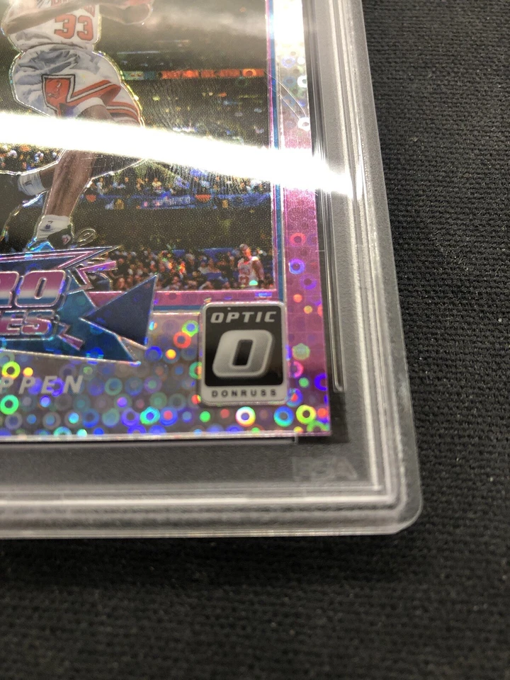 2017 Optic Holo Fast Break Silver Prizm #14 Scottie Pippen/Michael Jordan PSA 10 - Image 3 of 4