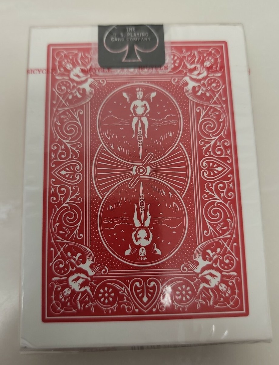 Red Bicycle Playing Cards Rider Back Black Seal Poker 808