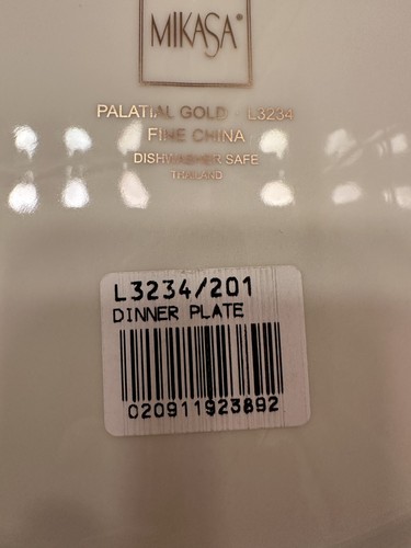 MIKASA PALATIAL GOLD TRIM L 3234/ 7 PIECES ENCRUSTED BOWLS PLATES NEW WITH TAGS - Picture 8 of 11