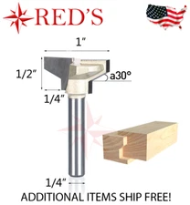Tideway Carbide Pro LC16011604 1" Drawer Lock 1/4" shank router bit