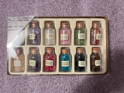 12 0.2 oz (7ml) Gemstone Bottles Bead-Landing New Old Stock Crafts New