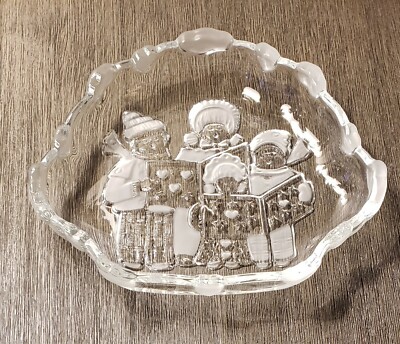 Mikasa Crystal Candy Dish Christmas Carolers