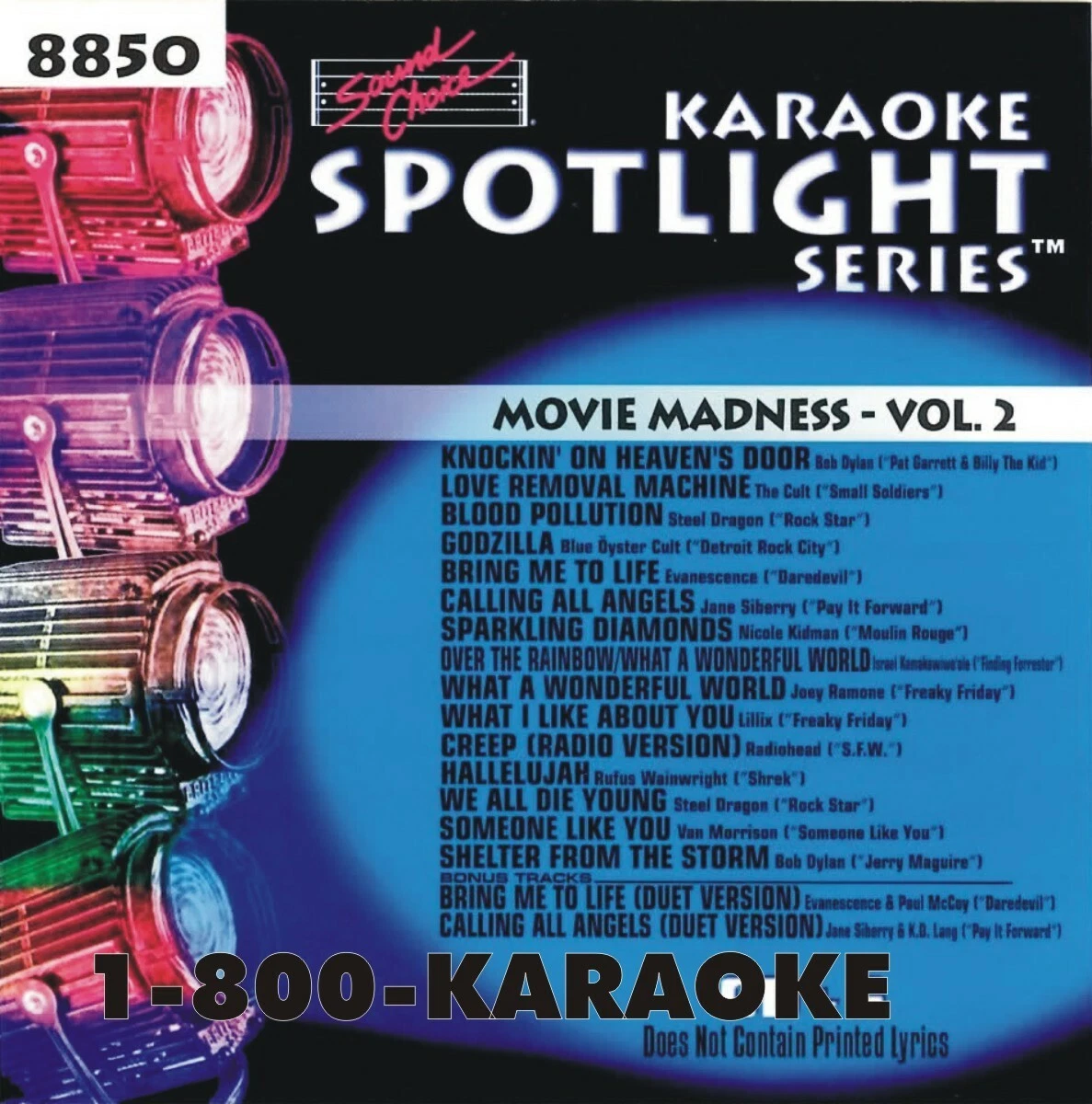 SOUND CHOICE KARAOKE MOVIE MADNESS v.2 CD+G SC8850 RARE/HARD TO FIND 15 SONG cdg
