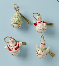 Lenox -Jingle Bell Ornaments-  Set of 4 -New In Box
