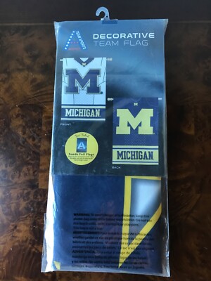 Michigan Wolverines Suede Flag Two Sided 29'' x43'' NCAA Team Sports America NIB