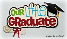 CRAFTECAFE SCHOOL GRAD TITLE premade paper piecing scrapbook die cut piece page