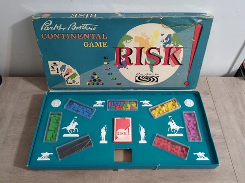 Vintage Risk! Parker Brothers Continental Board Game 1959 Version READ