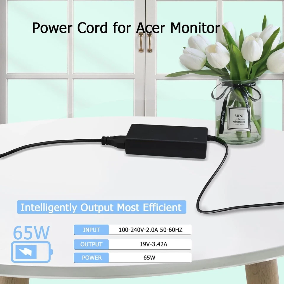 AC/DC Adapter Power Supply Cord Charger For Gateway NV Series Laptop Notebook PC - Image 3 of 4