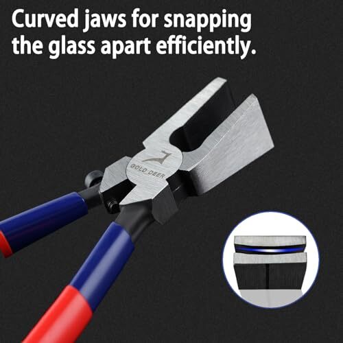 2 Pcs Glass Running Pliers and Breaker Grozer Pliers Glass Cutting Pliers wit... - Afbeelding 6 van 7