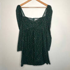 Reformation Kenzi Babydoll dress in Coriander Green Size 6