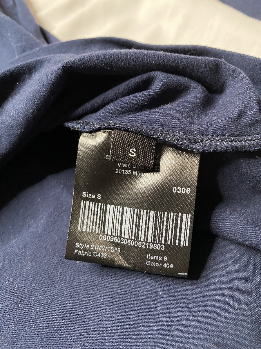 Calvin Klein 205W39NYC Navy Blue Cotton Turtleneck Small Raf
