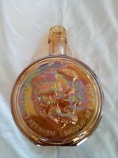 Wheaton N.J. Glass Company 1st Edition Abraham Lincoln Carnival Glass Bottle