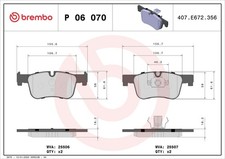 BREMBO Bremsbelagsatz Scheibenbremse PRIME P 06 070 f�r BMW F30 F31 F20 F80 F36