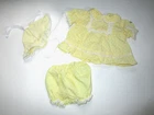 Vintage 1980's Coleco Cabbage Patch Kids Preemie Dress Bloomers & Bonus Bonnet