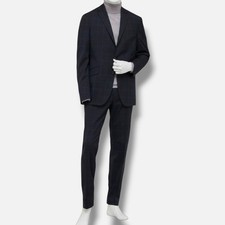 Kenneth Cole Men Blue Techni-Cole Slim-Fit Stretch 2-Piece Suit Set 44R 40W 31L