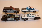 4 Vintage 1970's - 2000's Matchbox / Hot Wheels Police Sheriff Patrol Cars