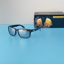 Oakley Holbrook OO9102 Signature Black Frame Prizm Sapphire New w/ Bag