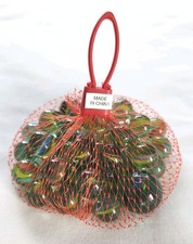 Marble Game Bag Of Approx. 40 Glass Marbles And One Shooter In Sealed Nylon Bag