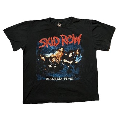 Vintage Skid Row with Hot Rock Tag Cotton T-Shirt Size XL