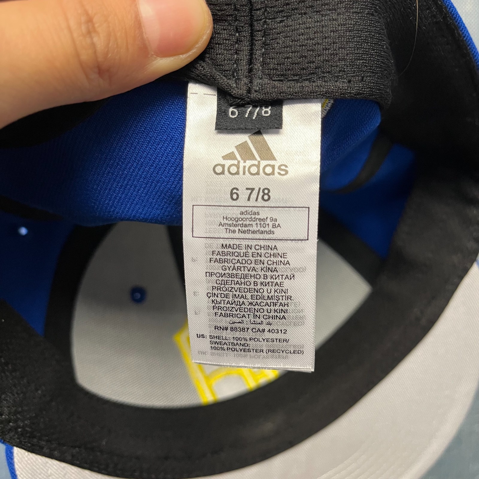 Adidas Delaware Blue Hens Men's Hat Size 6 7/8 Blue NCAA Fan Apparel Fitted thumbnail 5